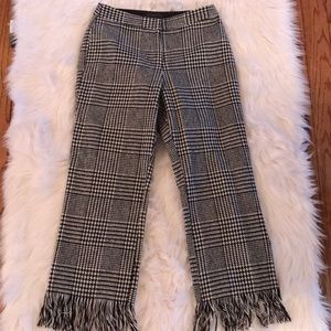 Flannel cropped pants